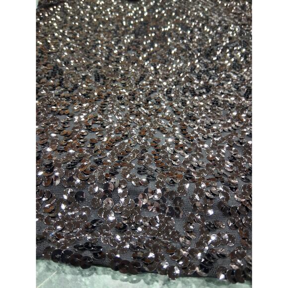 Pretty Guide Womens Size Small Black Sequin Short Sleeve Blouse Top Lined NWT - Picture 2 of 10